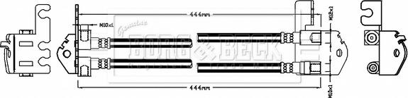 Borg & Beck BBH8763 - Тормозной шланг autosila-amz.com