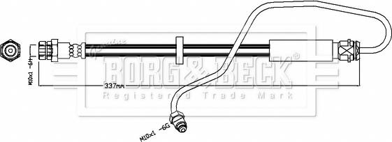 Borg & Beck BBH8717 - Тормозной шланг autosila-amz.com