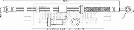 Borg & Beck BBH8734 - Тормозной шланг autosila-amz.com