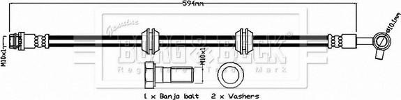 Borg & Beck BBH8735 - Тормозной шланг autosila-amz.com