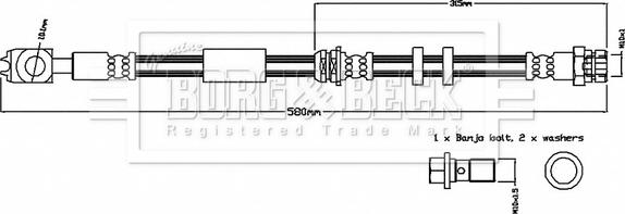 Borg & Beck BBH8731 - Тормозной шланг autosila-amz.com