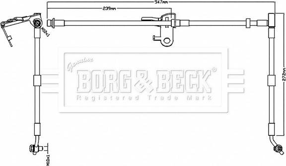 Borg & Beck BBH8738 - Тормозной шланг autosila-amz.com