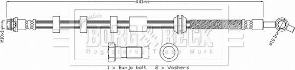 Borg & Beck BBH8733 - Тормозной шланг autosila-amz.com