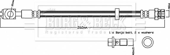 Borg & Beck BBH8732 - Тормозной шланг autosila-amz.com