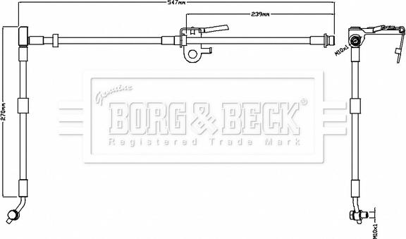 Borg & Beck BBH8737 - Тормозной шланг autosila-amz.com