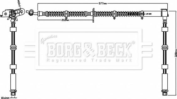 Borg & Beck BBH8720 - Тормозной шланг autosila-amz.com