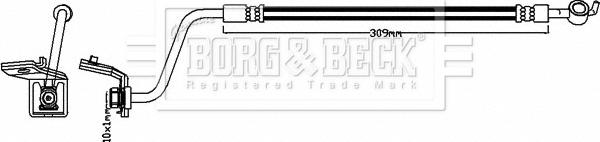Borg & Beck BBH7996 - Тормозной шланг autosila-amz.com