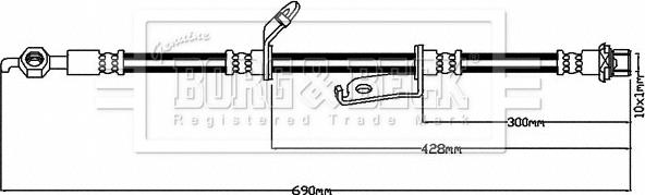 Borg & Beck BBH7945 - Тормозной шланг autosila-amz.com