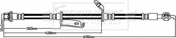 Borg & Beck BBH7946 - Тормозной шланг autosila-amz.com