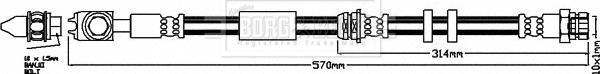 Borg & Beck BBH7960 - Тормозной шланг autosila-amz.com