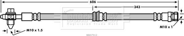 Borg & Beck BBH7912 - Тормозной шланг autosila-amz.com