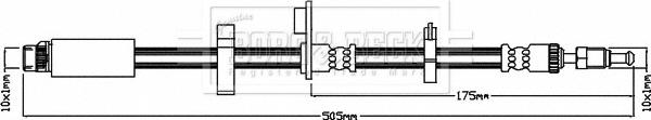 Borg & Beck BBH7984 - Тормозной шланг autosila-amz.com