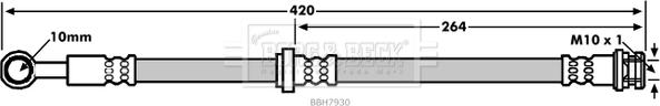 Borg & Beck BBH7930 - Тормозной шланг autosila-amz.com