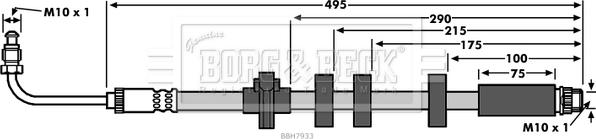 Borg & Beck BBH7933 - Тормозной шланг autosila-amz.com