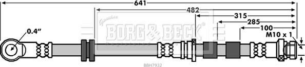 Borg & Beck BBH7932 - Тормозной шланг autosila-amz.com