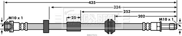 Borg & Beck BBH7921 - Тормозной шланг autosila-amz.com