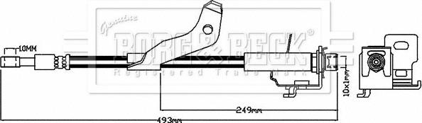 Borg & Beck BBH7972 - Тормозной шланг autosila-amz.com