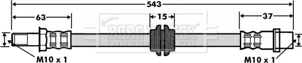 Borg & Beck BBH7497 - Тормозной шланг autosila-amz.com