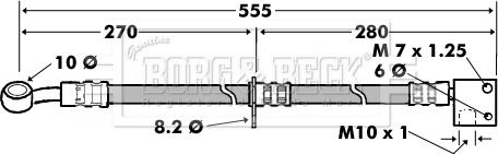 Borg & Beck BBH7444 - Тормозной шланг autosila-amz.com