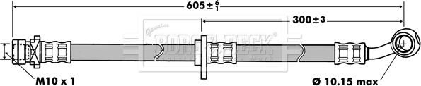 Borg & Beck BBH7441 - Тормозной шланг autosila-amz.com