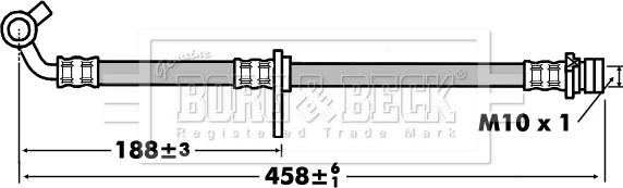 Borg & Beck BBH7442 - Тормозной шланг autosila-amz.com