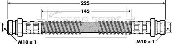 Borg & Beck BBH7459 - Тормозной шланг autosila-amz.com