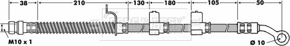 Borg & Beck BBH7455 - Тормозной шланг autosila-amz.com