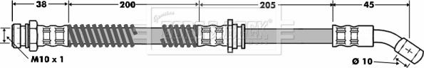 Borg & Beck BBH7457 - Тормозной шланг autosila-amz.com