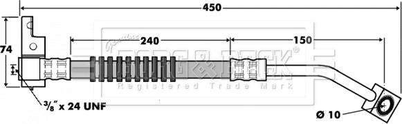 Borg & Beck BBH7409 - Тормозной шланг autosila-amz.com