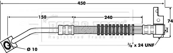 Borg & Beck BBH7415 - Тормозной шланг autosila-amz.com