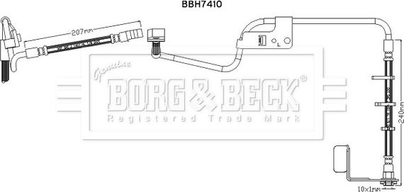 Borg & Beck BBH7410 - Тормозной шланг autosila-amz.com