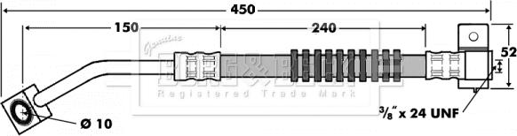 Borg & Beck BBH7412 - Тормозной шланг autosila-amz.com