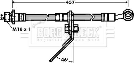 Borg & Beck BBH7435 - Тормозной шланг autosila-amz.com