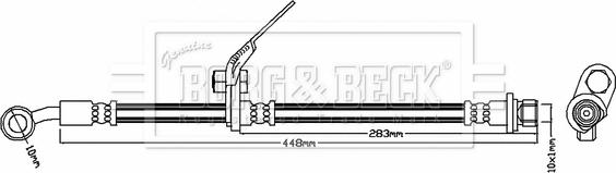 Borg & Beck BBH7436 - Тормозной шланг autosila-amz.com