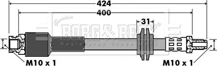 Borg & Beck BBH7426 - Тормозной шланг autosila-amz.com