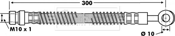 Borg & Beck BBH7470 - Тормозной шланг autosila-amz.com