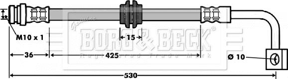 Borg & Beck BBH7473 - Тормозной шланг autosila-amz.com