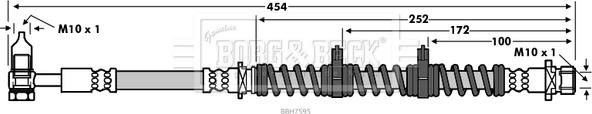 Borg & Beck BBH7595 - Тормозной шланг autosila-amz.com