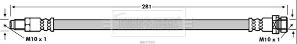 Borg & Beck BBH7593 - Тормозной шланг autosila-amz.com