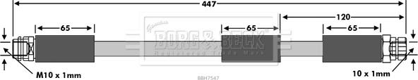 Borg & Beck BBH7547 - Тормозной шланг autosila-amz.com