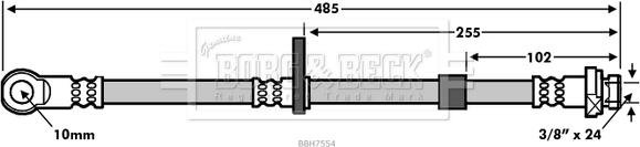 Borg & Beck BBH7554 - Тормозной шланг autosila-amz.com