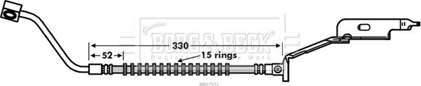 Borg & Beck BBH7551 - Тормозной шланг autosila-amz.com