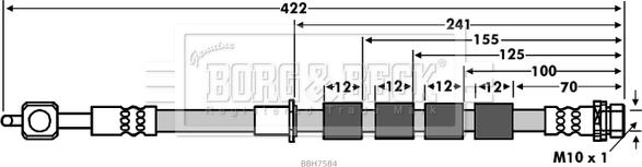 Borg & Beck BBH7584 - Тормозной шланг autosila-amz.com