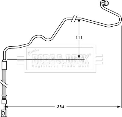 Borg & Beck BBH7534 - Тормозной шланг autosila-amz.com