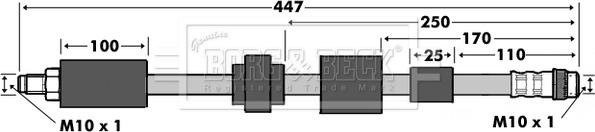 Borg & Beck BBH7530 - Тормозной шланг autosila-amz.com