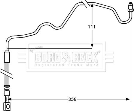 Borg & Beck BBH7533 - Тормозной шланг autosila-amz.com