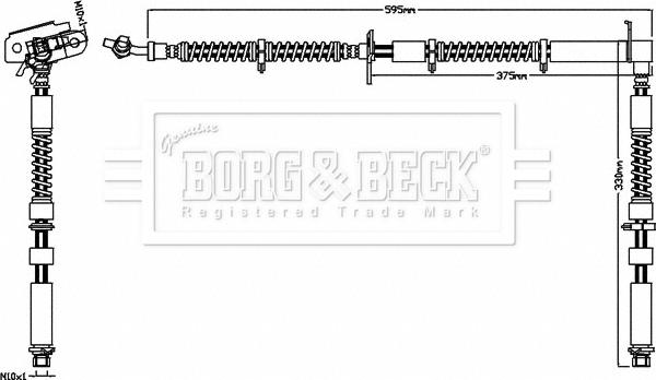 Borg & Beck BBH7532 - Тормозной шланг autosila-amz.com