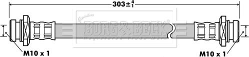Borg & Beck BBH7524 - Тормозной шланг autosila-amz.com