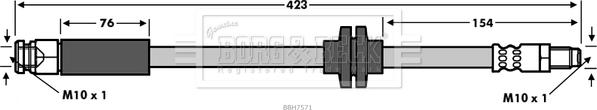 Borg & Beck BBH7571 - Тормозной шланг autosila-amz.com