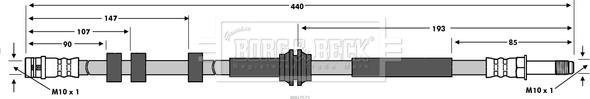 Borg & Beck BBH7573 - Тормозной шланг autosila-amz.com